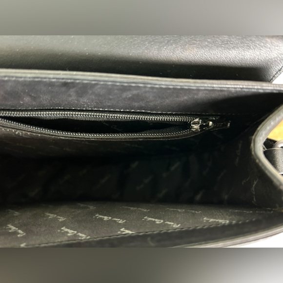 Pierre Cardin Black Leather Crossbody Purse - Picture 8 of 9